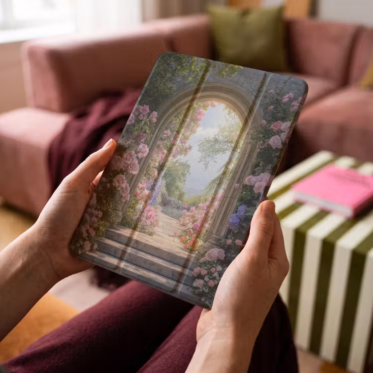 iPad-Hülle - Durchsichtig - Rosen - Vintage - Blumen — 4