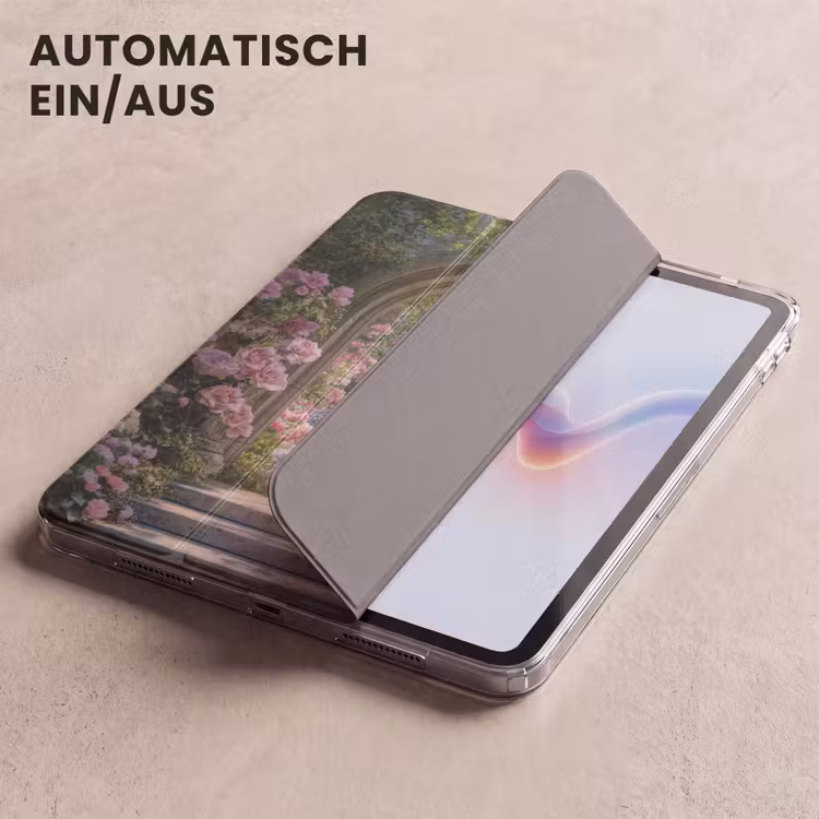 iPad-Hülle - Durchsichtig - Rosen - Vintage - Blumen — 5