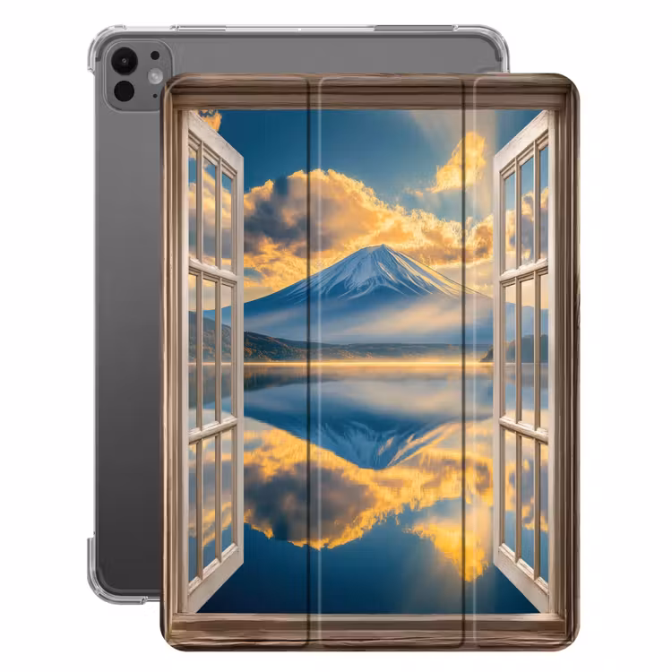 iPad-Hülle - Aussicht - Landschaft - Berge - Ansichten - Fenster — 1