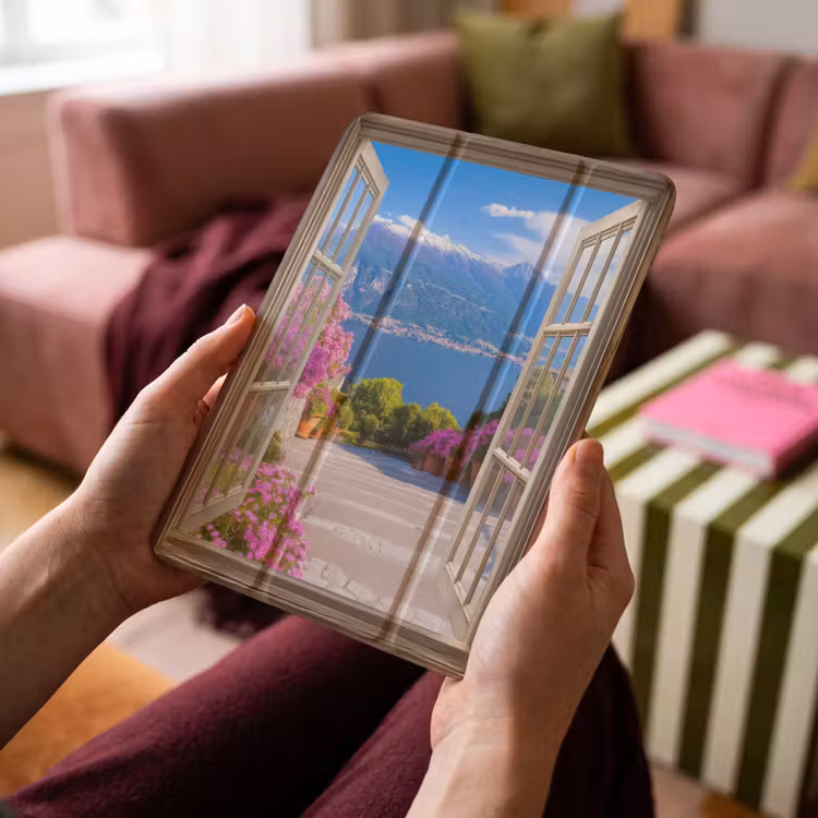 iPad-Hülle - Durchblick - Berg - Landschaft - Ausblicke - See — 4
