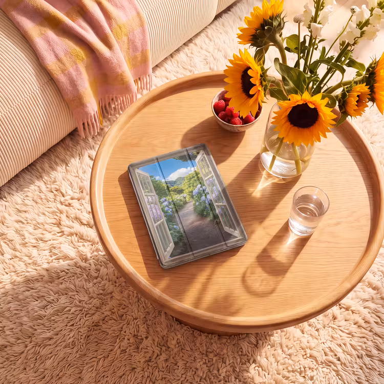 iPad-Hülle - Durchblick - Hortensie - Weg - Natur — 2