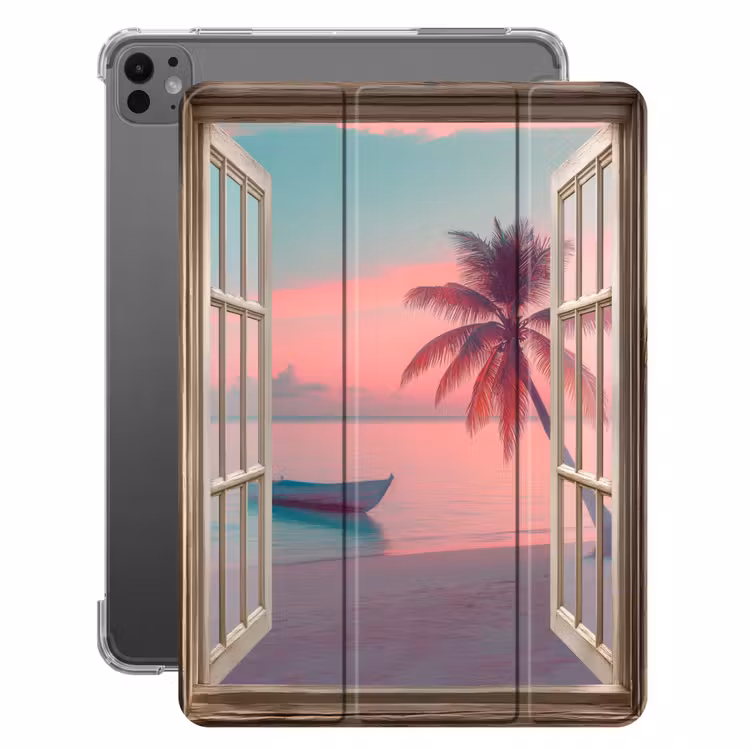 iPad-Hülle - Durchblick - Strand - Palme - Tropisch — 1
