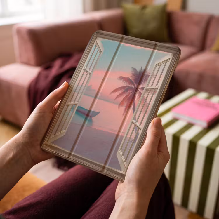 iPad-Hülle - Durchblick - Strand - Palme - Tropisch — 4