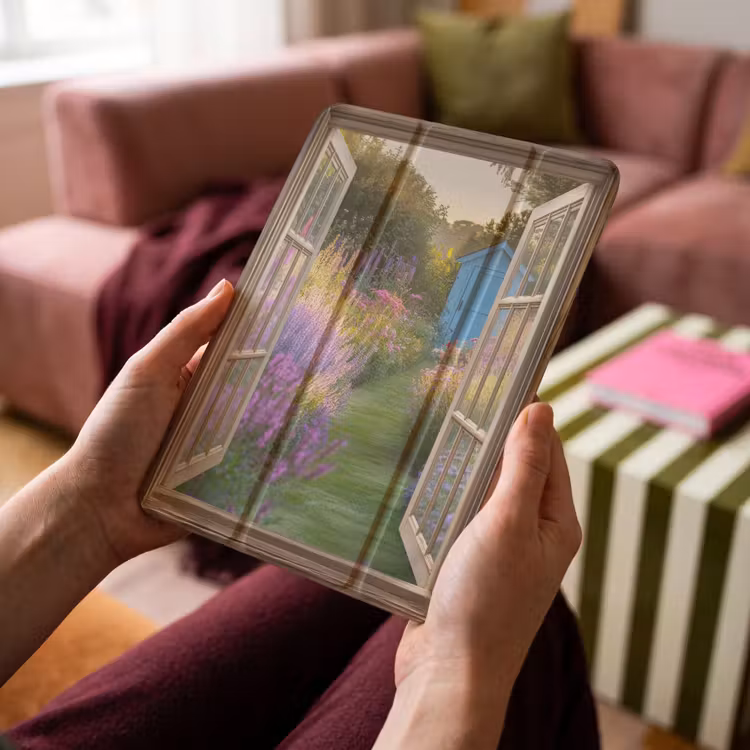 iPad-Hülle - Durchsichtig - Blumen - Fenster - Natur — 4