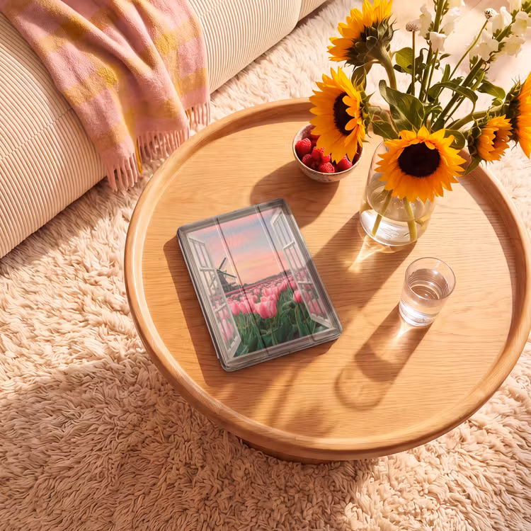 iPad-Hülle - Ausblick - Tulpen - Blumen - Mühle - Fenster — 2