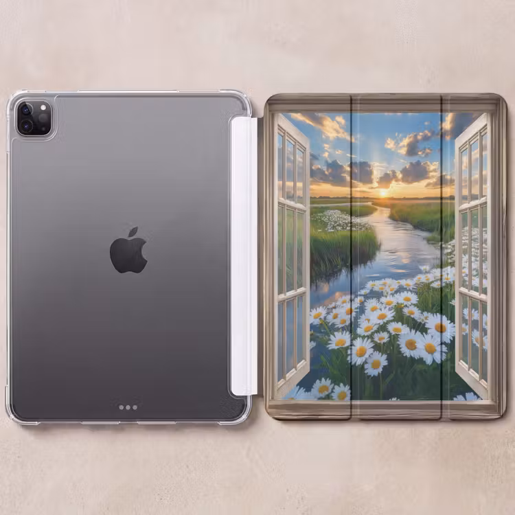 iPad-Hülle - Aussicht - Landschaft - Fenster - Wasser - Sonnenuntergang — 6