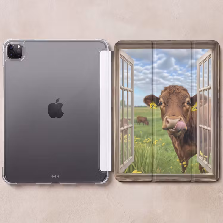 iPad-Hülle - Durchblick - Kuh - Wiese - Landschaft - Tiere — 6