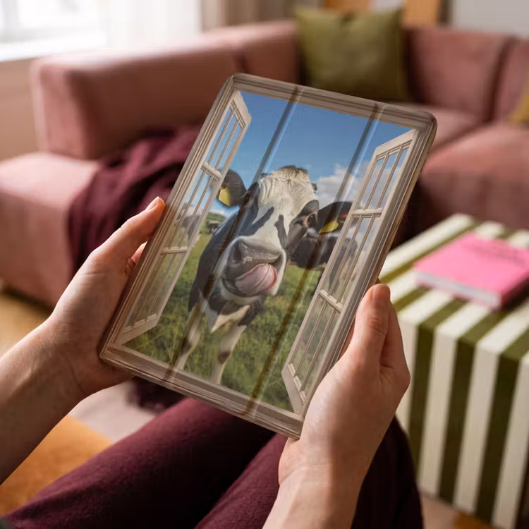 iPad-Hülle - Durchgucken - Kuh - Wiese - Tiere - Natur — 4