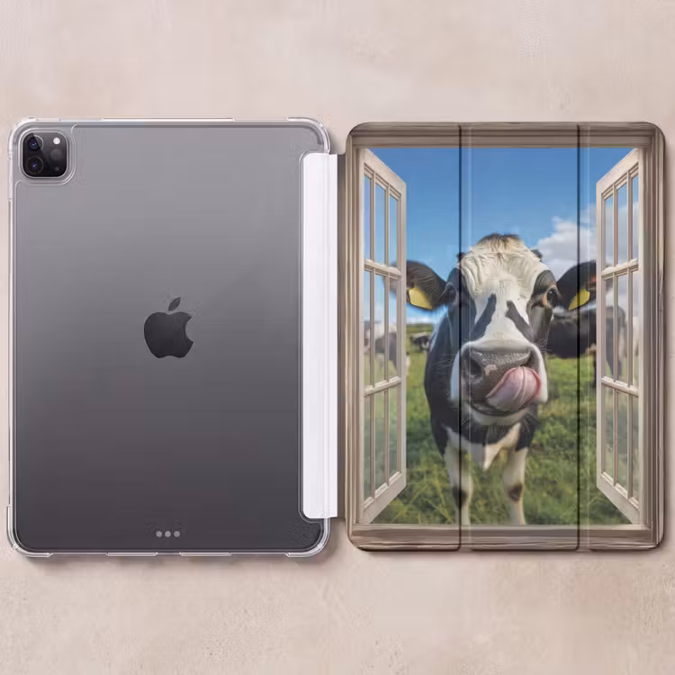 iPad-Hülle - Durchgucken - Kuh - Wiese - Tiere - Natur — 6