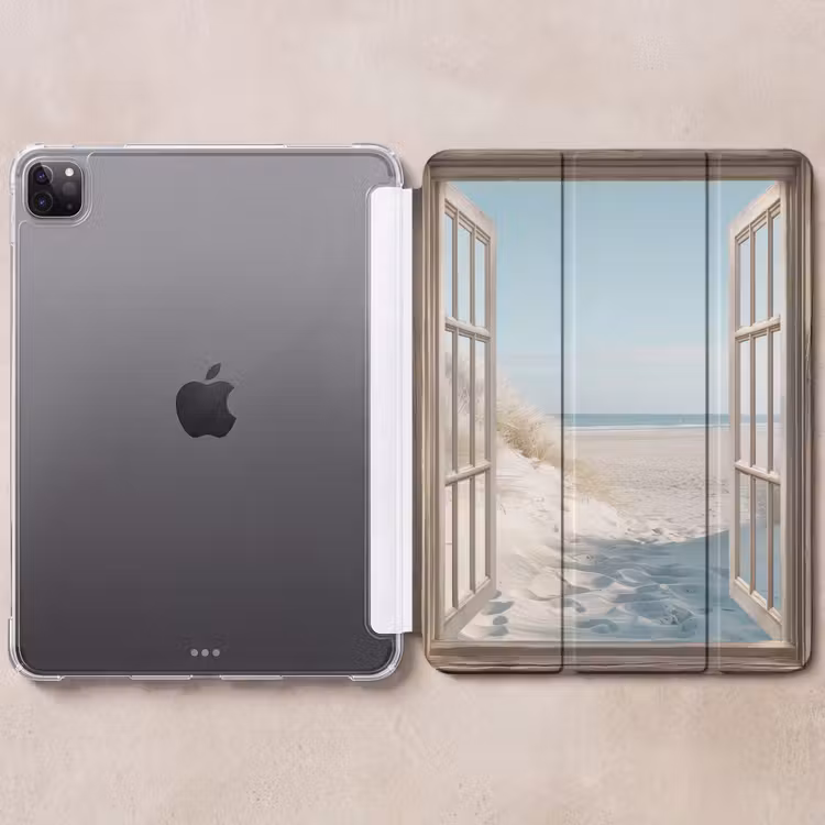 iPad-Hülle - Aussicht - Hochgras - Dünen - Meer - Landschaft — 6