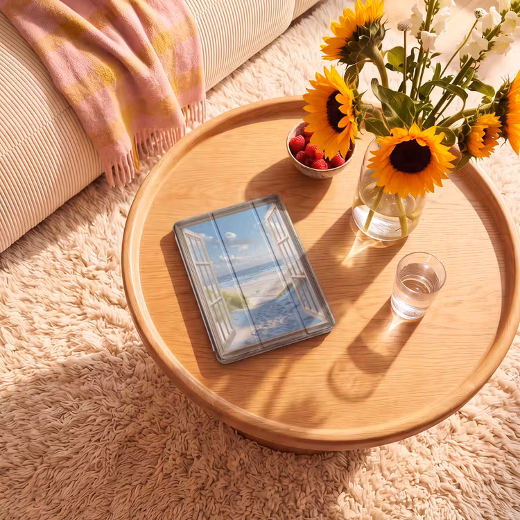iPad-Hülle - Aussicht - Strand - Fenster - Dünen - Meer — 2