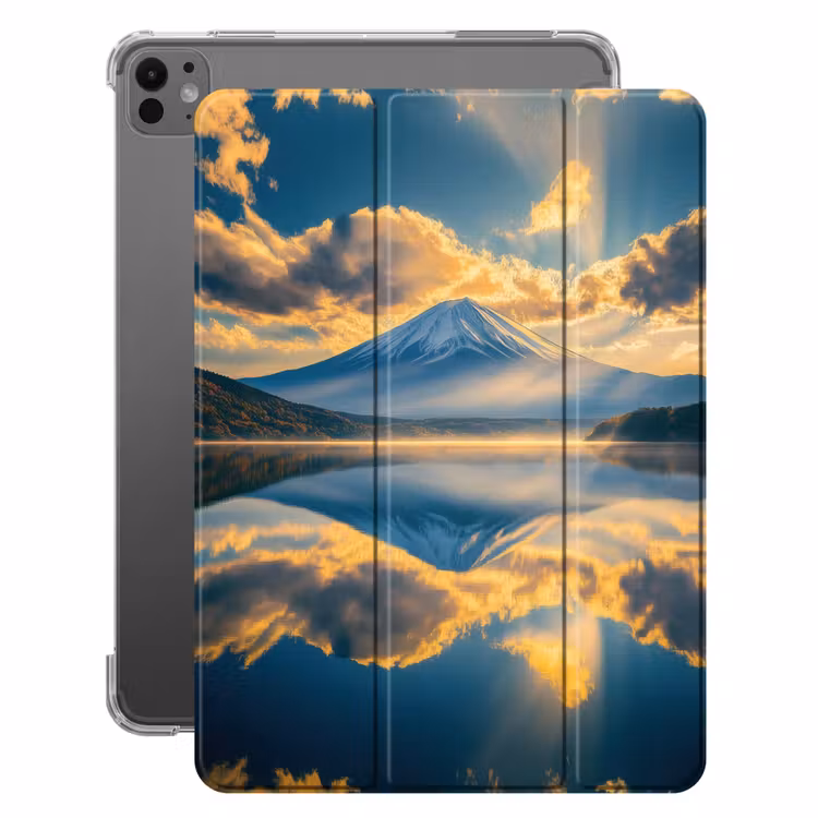 iPad-Hülle - Berg - Fluss - Sonnenuntergang — 1