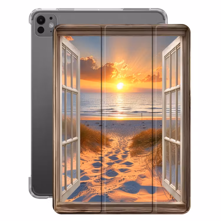 iPad-Hülle - Durchblick - Strand - Dünen - Sonnenuntergang — 1