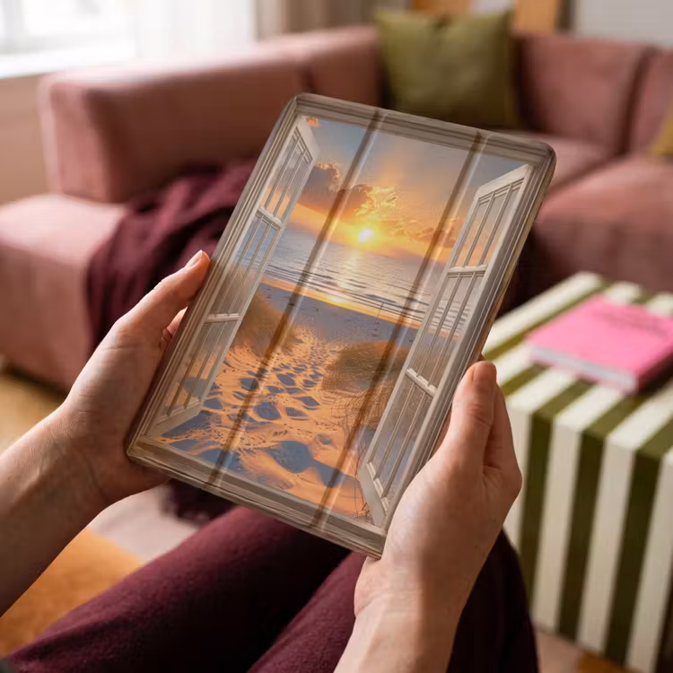 iPad-Hülle - Durchblick - Strand - Dünen - Sonnenuntergang — 4
