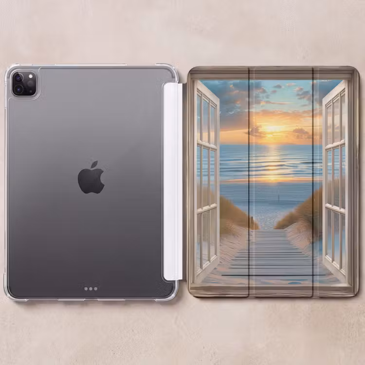 iPad-Hülle - Durchblick - Strand - Weg - Sonnenuntergang — 6