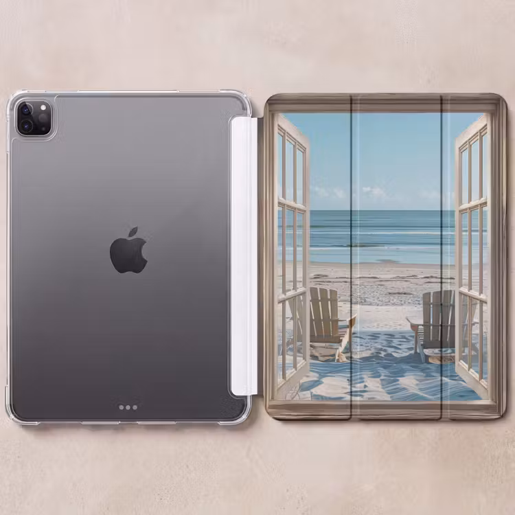 iPad-Hülle - Durchsichtig - Strandkörbe - Dünen - Meer - Natur — 6