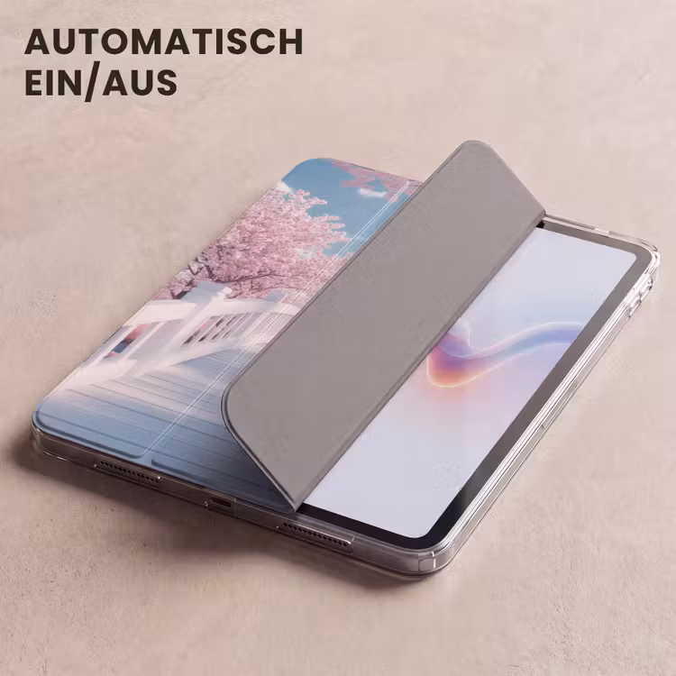 iPad-Hülle - Brücke - Kirschbäume - Weiß — 5