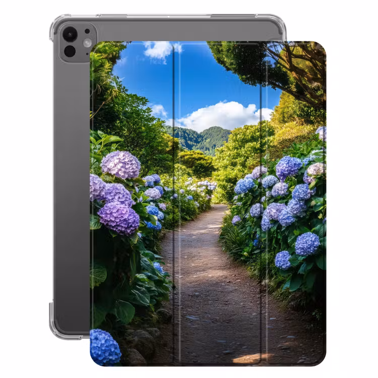 iPad-Hülle - Hortsensia - Kröte - Blumen — 1