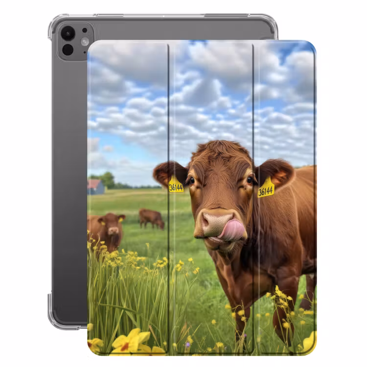 iPad-Hülle - Kuh - Wiese - Blumen — 1