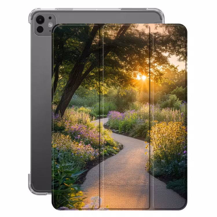 iPad-Hülle - Weg - Blumen - Park — 1