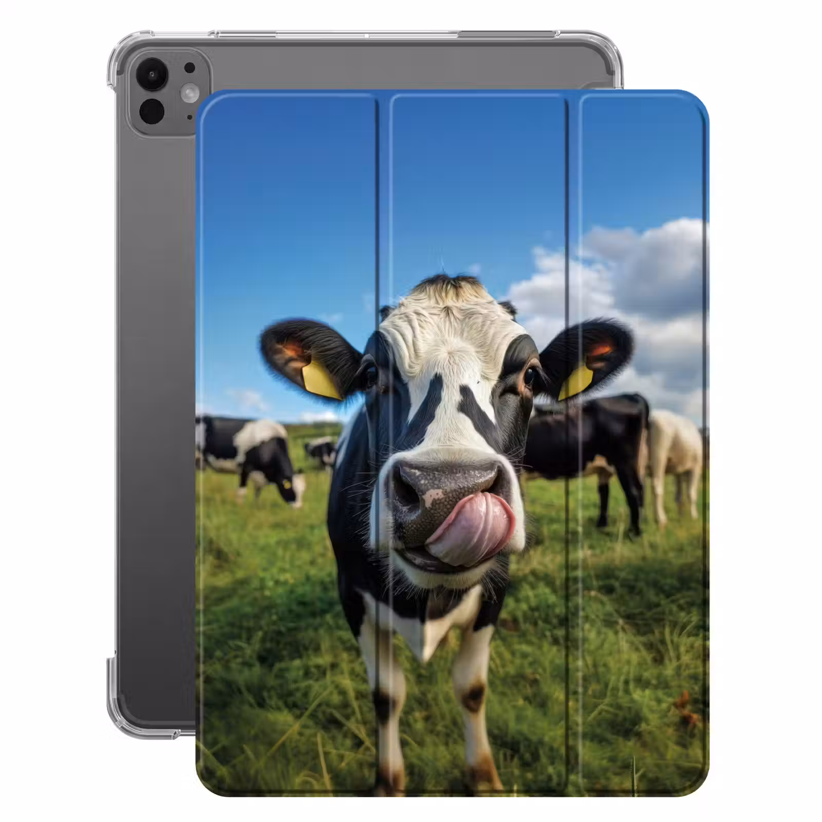 iPad-Hülle - Kuh - Zunge - Wiese — 1