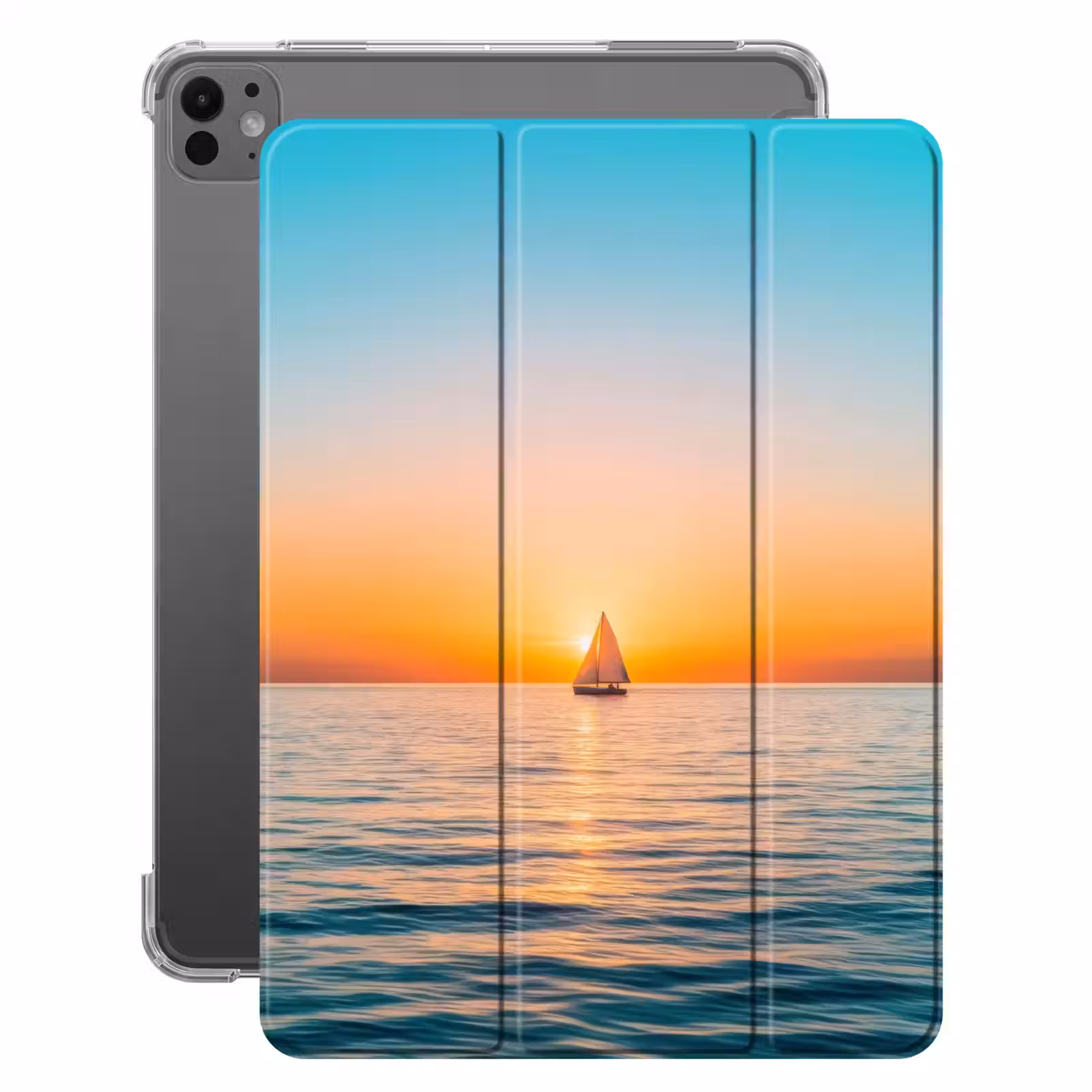 iPad-Hülle - Meer - Segelboot - Sonnenuntergang — 1