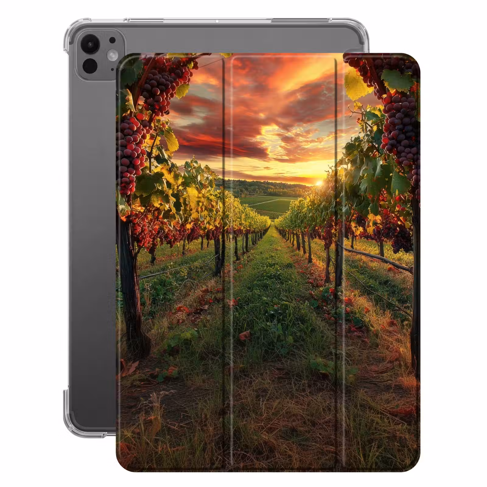 iPad-Hülle - Weinberg - Weintrauben - Sonnenuntergang — 1