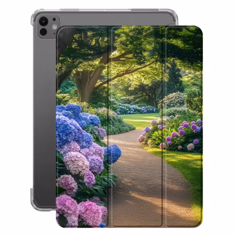 iPad-Hülle - Hortensienpark - Weg — 1