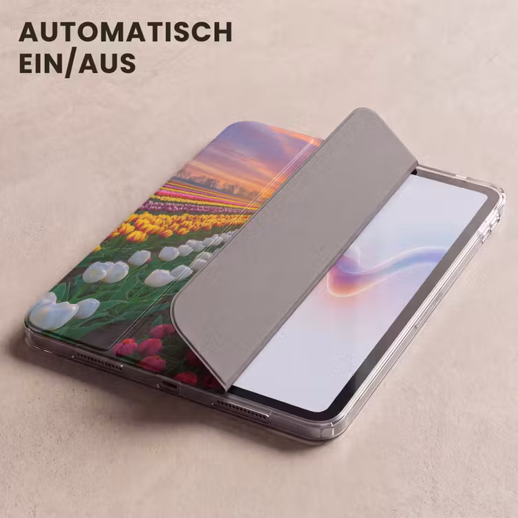 iPad-Hülle - Tulpenfeld - Sonnenuntergang - Farbenfroh — 5