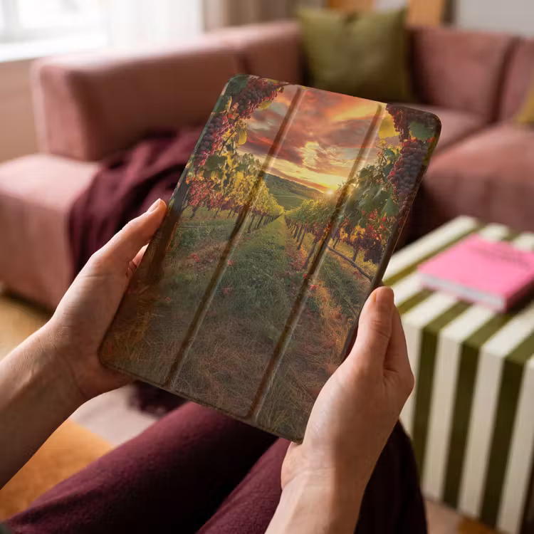 iPad-Hülle - Weinberg - Weintrauben - Sonnenuntergang — 4