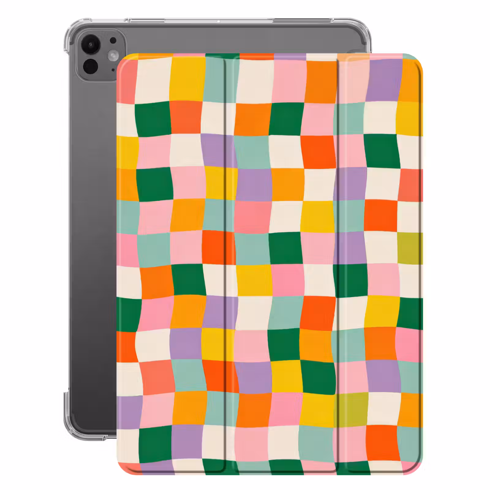 iPad-Hülle - Quadrate - Bunt - Gewellt — 1