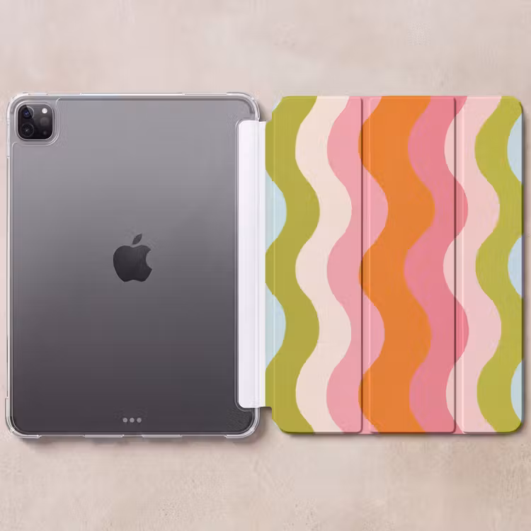iPad-Hülle - Bahnen - Wellen - Bunt - Vertikal — 6