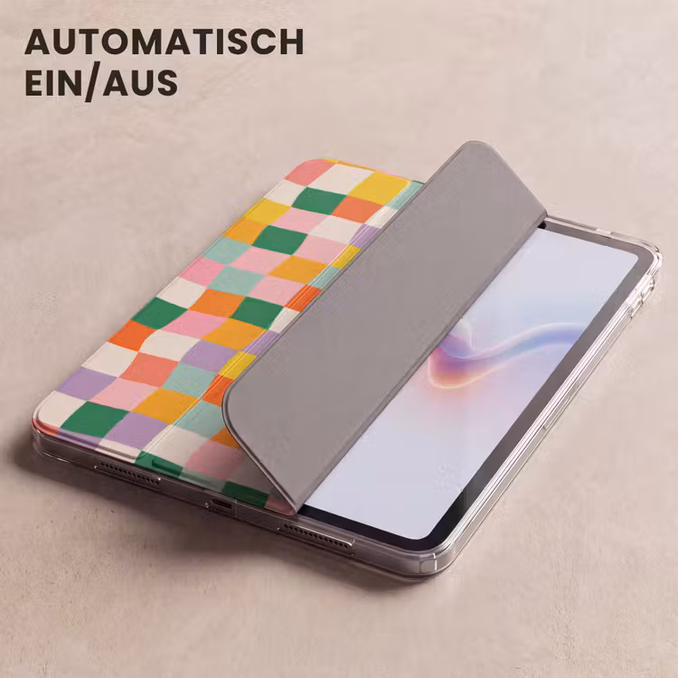 iPad-Hülle - Quadrate - Bunt - Gewellt — 5