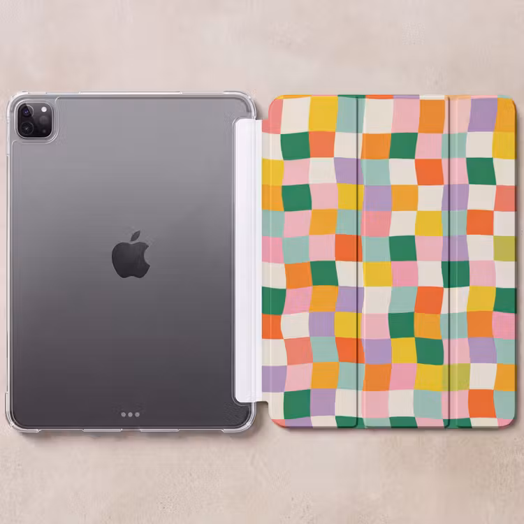 iPad-Hülle - Quadrate - Bunt - Gewellt — 6