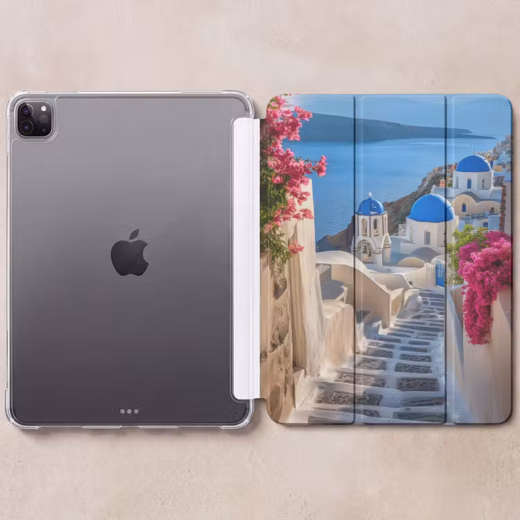 iPad-Hülle - Santorin - Blumen - Griechenland — 6