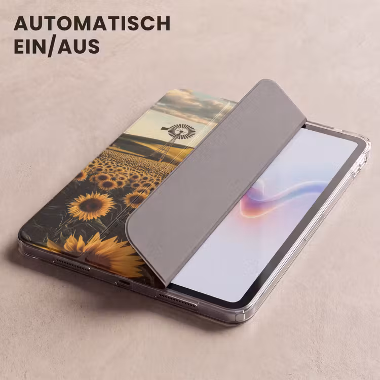 iPad-Hülle - Sonnenblume - Feld - Windmühle — 5