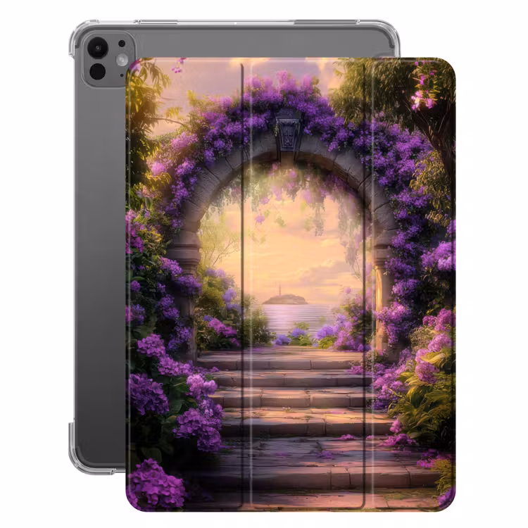 iPad-Hülle - Tor - Lila - Blumen — 1