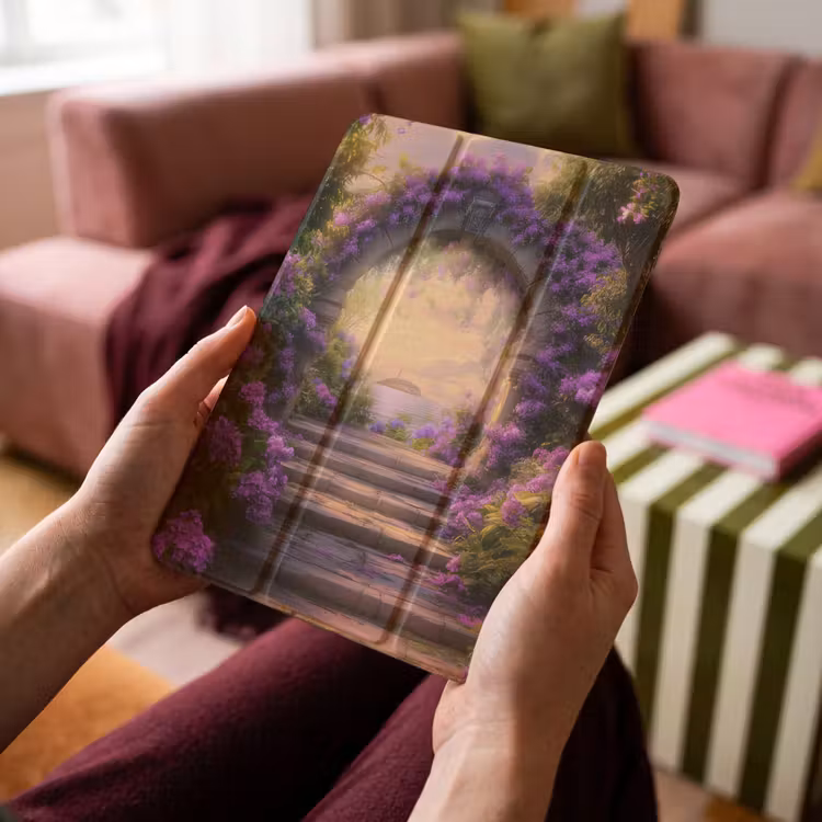 iPad-Hülle - Tor - Lila - Blumen — 4