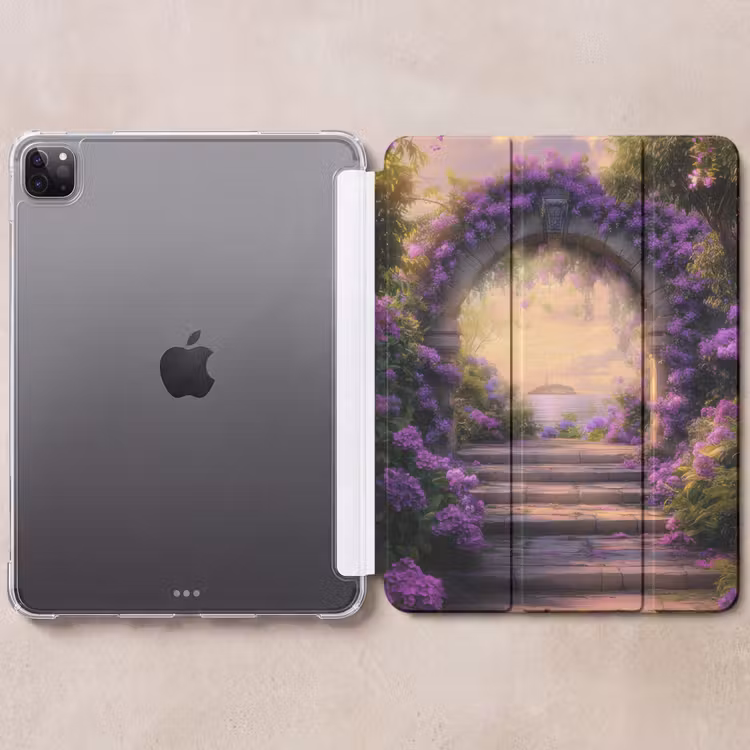 iPad-Hülle - Tor - Lila - Blumen — 6