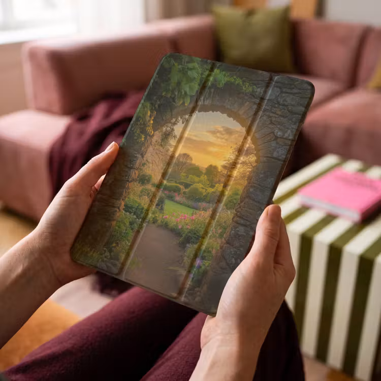 iPad-Hülle - Tor - Pflanzen - Sonnenuntergang — 4