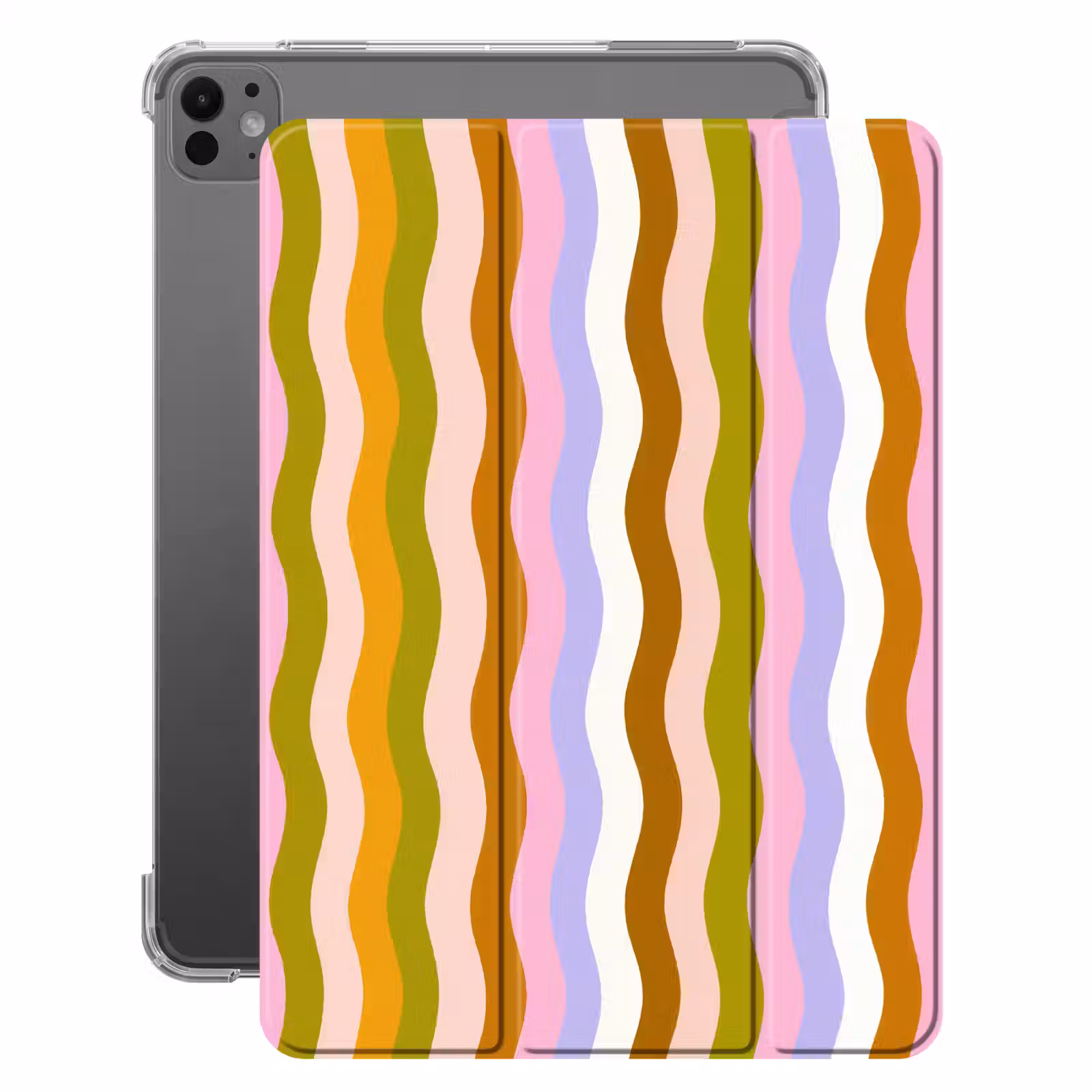 iPad-Hülle - Linien - Wellen - Pastellfarben - Muster — 1