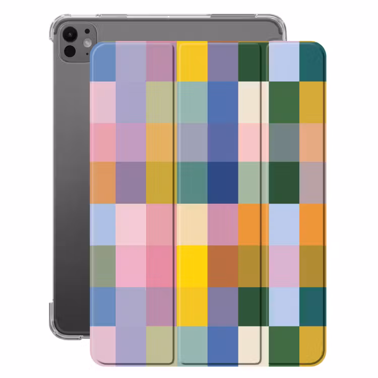 iPad-Hülle - Blöcke - Quadratisch - Gemustert - Farbig — 1