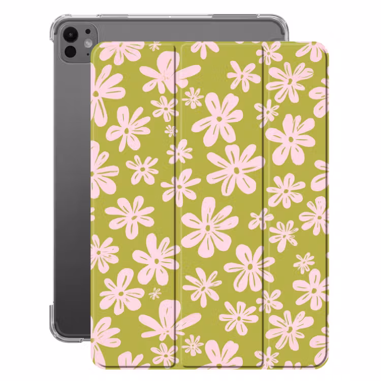 iPad-Hülle - Blumen - Rosa - Gemustert — 1