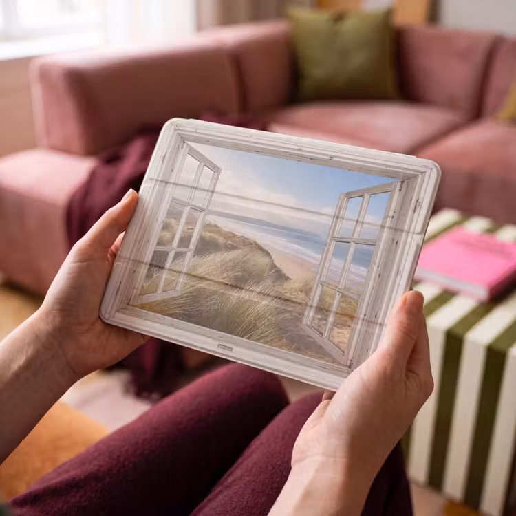 iPad-Hülle - Durchblick - Strand - Meer - Dünen - Strandgras - Sand - Blau — 4