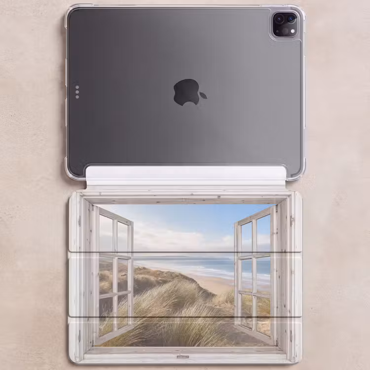 iPad-Hülle - Durchblick - Strand - Meer - Dünen - Strandgras - Sand - Blau — 6