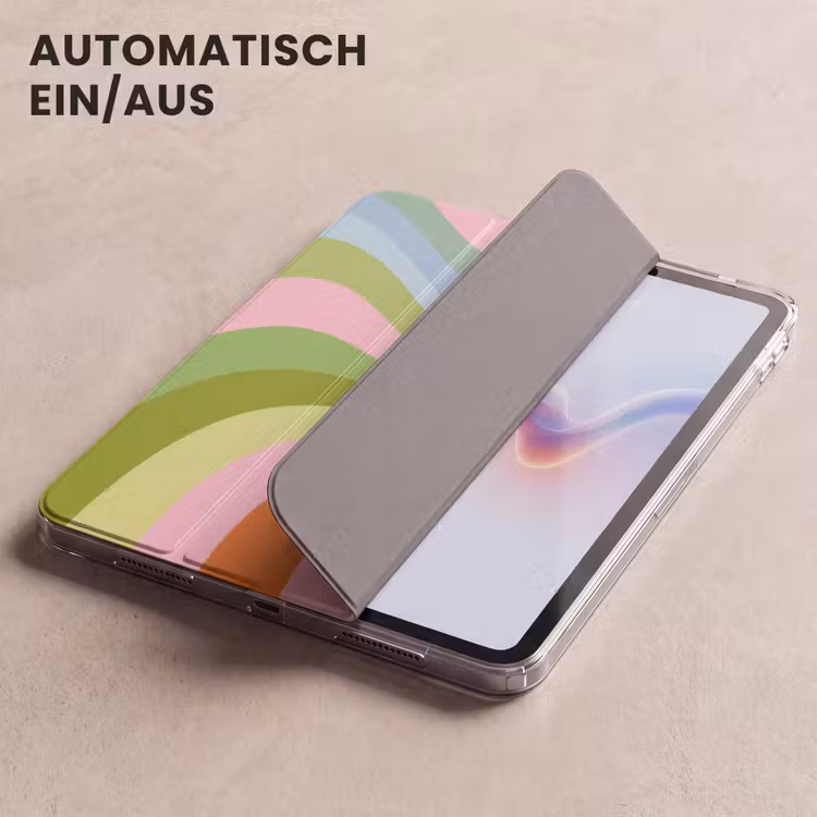 iPad-Hülle - Linien - Pastelltöne - Wellenförmig — 5