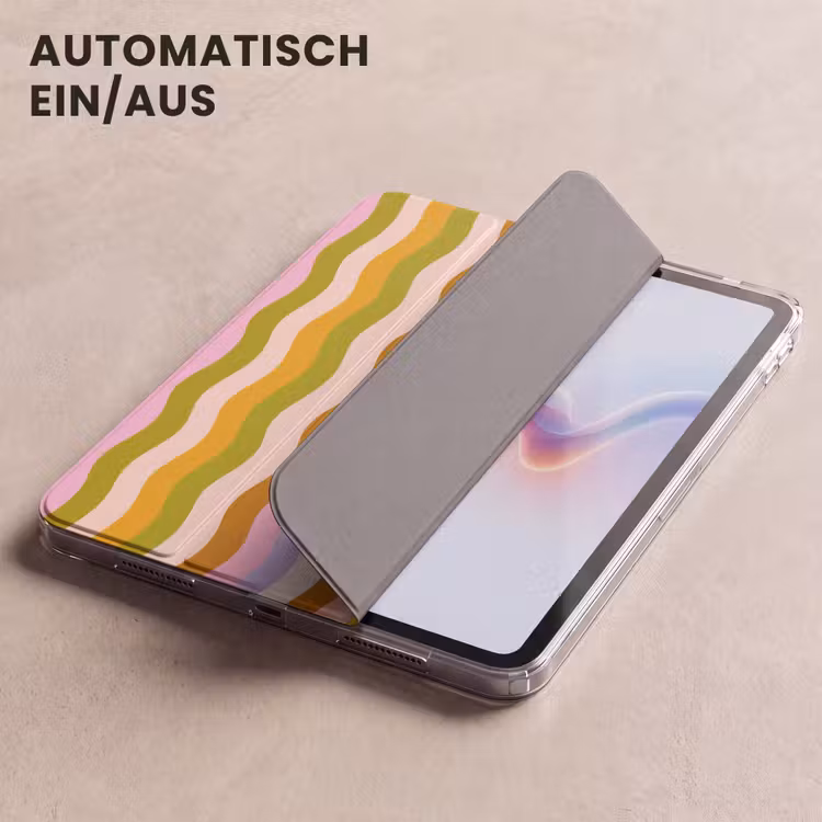 iPad-Hülle - Linien - Wellen - Pastellfarben - Muster — 5