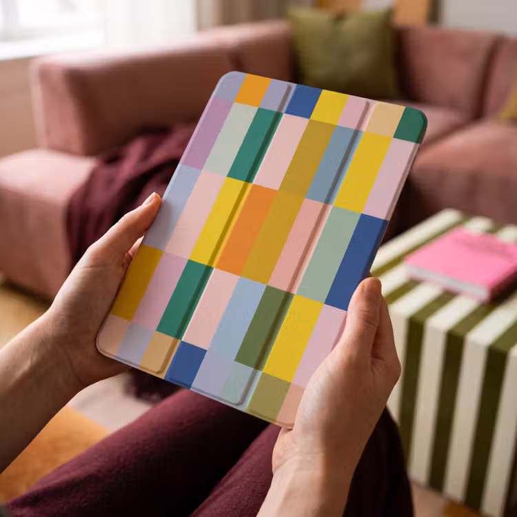 iPad-Hülle - Streifen - Blau - Muster - Abstrakt — 4