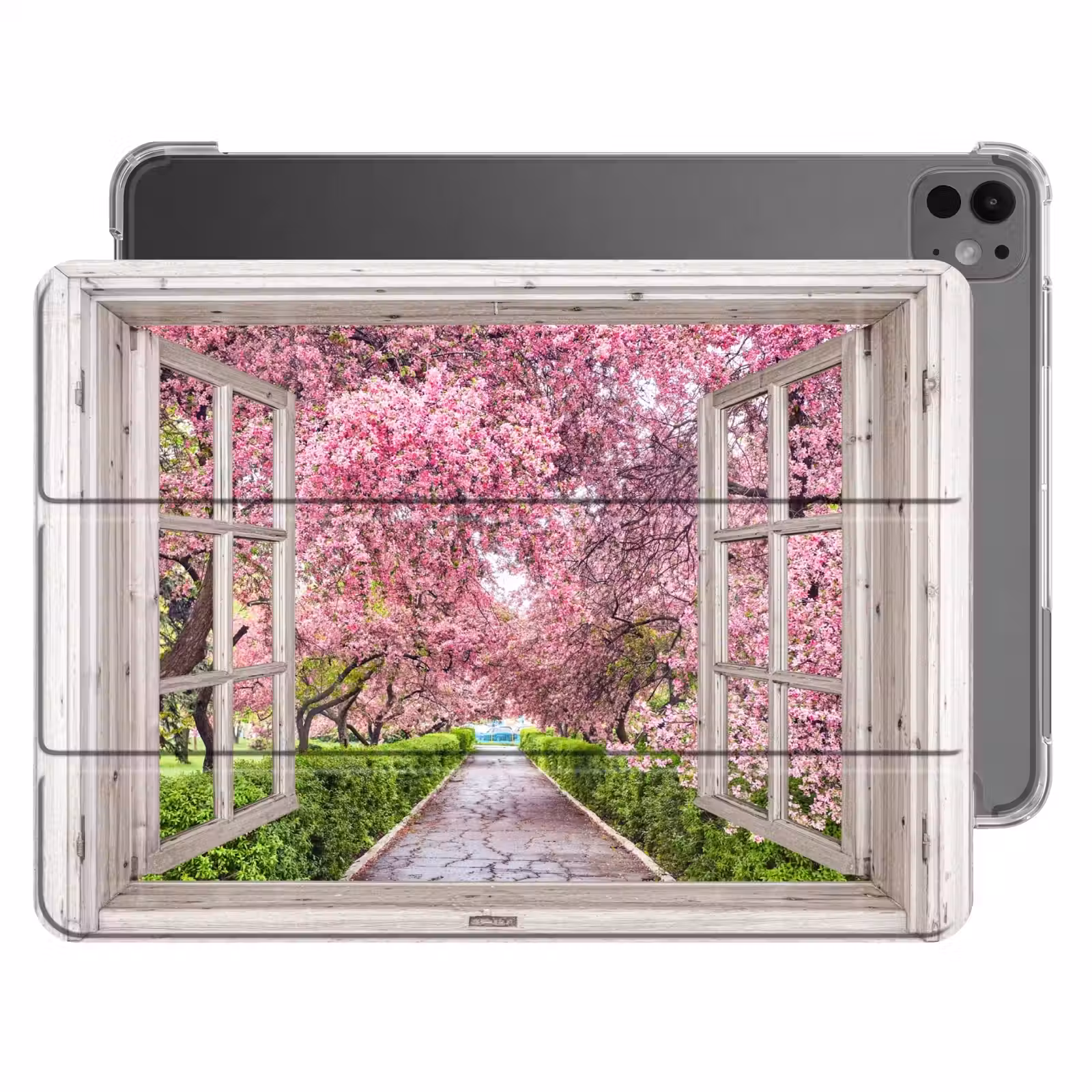 iPad-Hülle - Japanisch - Sakura - Blüte - Baum - Blütenzweige - Durchsichtig — 1