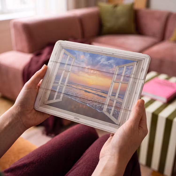iPad-Hülle - Aussicht - Meer - Strand - Sonnenuntergang - Blau — 4